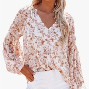 Stunning white floral blouse